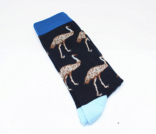 Harajuku Happy Men socks Funny Mens Sloth Sock Women animal fox chili Moustache sloths Novelty Sock combed cotton funny Socks