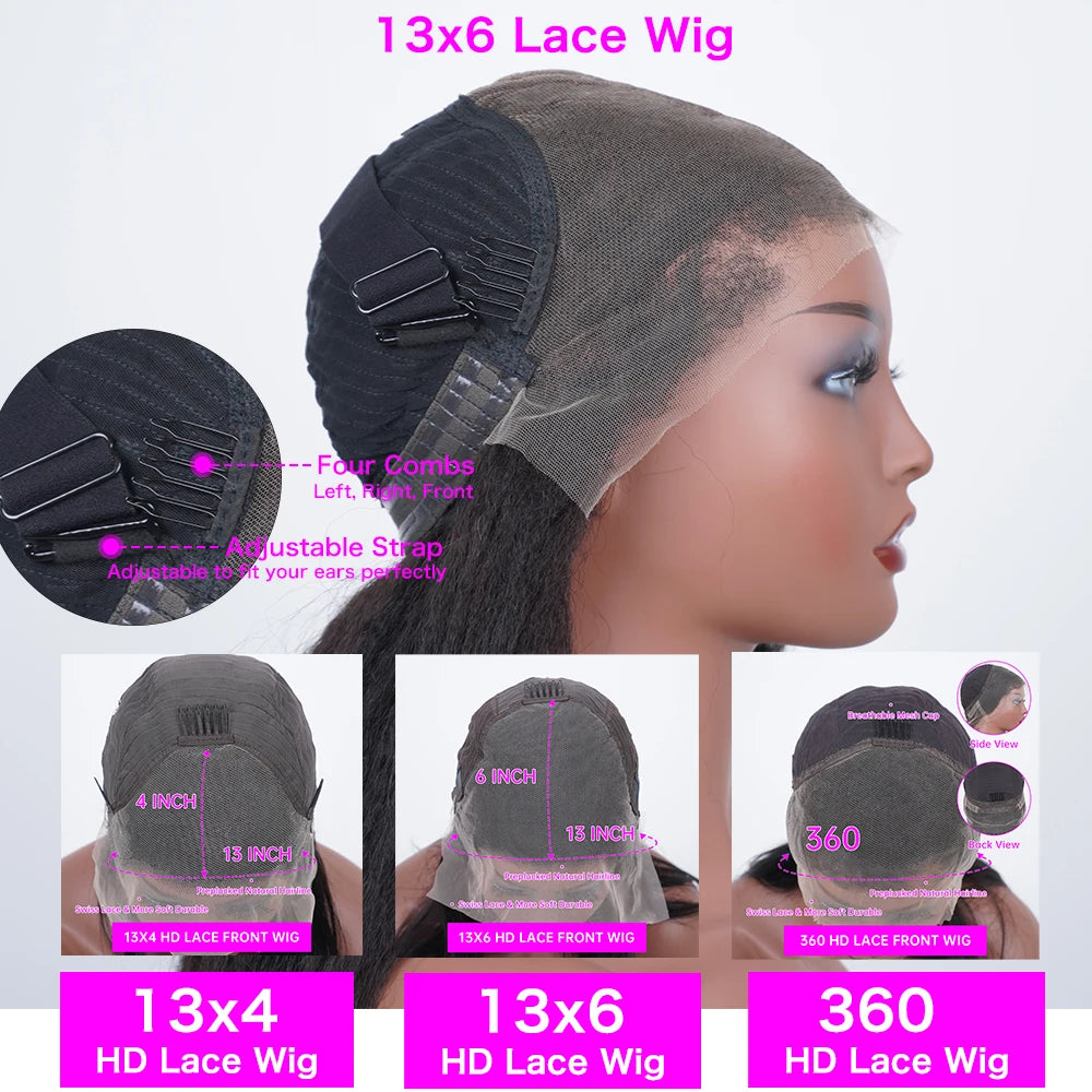 13x6 HD Lace Front wigs Human Hair Wig Brazilian Bone Straight Frontal Wig 360 13x4 Lace Frontal Wigs For Black Women Preplucked