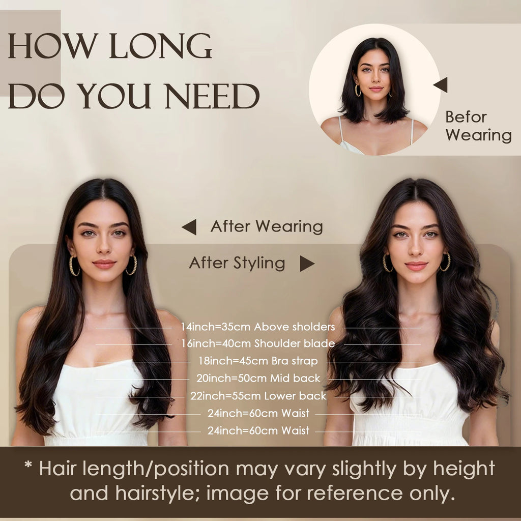 Ve Sunny Hair Seamless Clip in Hair Extensions Human Hair Thinning Hair Extensions Fill Ins Remy Hair Add Thickness 4PCS 85G