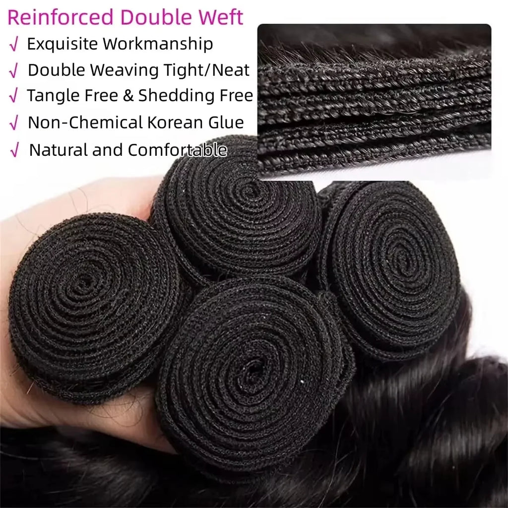 Body Wave 30 32 Inch Brazilian Remy 100% Human Hair Bundles   Brazilian Water Wave Human Hair Extensions 2 3 4 Bundles Deal