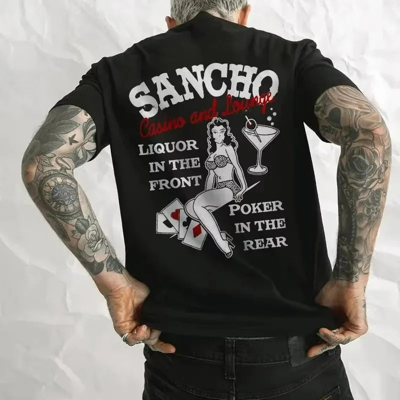 Gothic Punk Style Skull Graphic Men Tshirts Street Rock Hip-Hop Streetwear Grunge Heavy Metal Rock Top Oversized Tee Ropa Hombre
