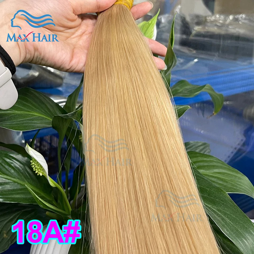 613 Striaght Human Hair No Weft 100% Virgin Bundles Highlight Original Bulk Extensions Russian Natural Unprocessed Blonde hair