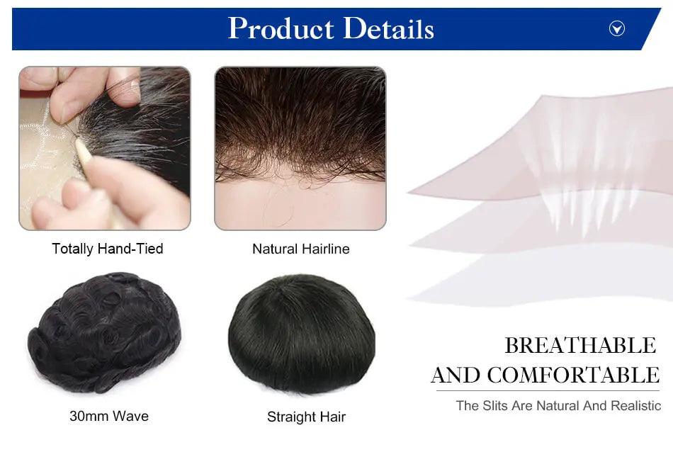 Hollywood Toupee Men Wigs Breathable Swiss Lace & Pu 100% Natural Human Hair Male Hair Prosthesis Exhuast Systems Wigs For Men