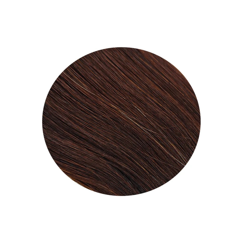 Human Hair Clip In Extensions 8pcs Lace  Straight Clip In Remy Hair Extensions #2 Dark Brown Double Weft Human Hair Clip In