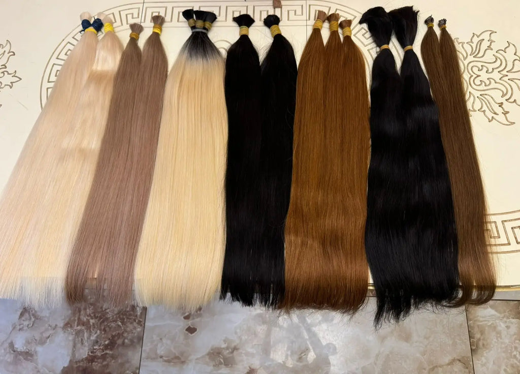 613 Striaght Human Hair No Weft 100% Virgin Bundles Highlight Original Bulk Extensions Russian Natural Unprocessed Blonde hair