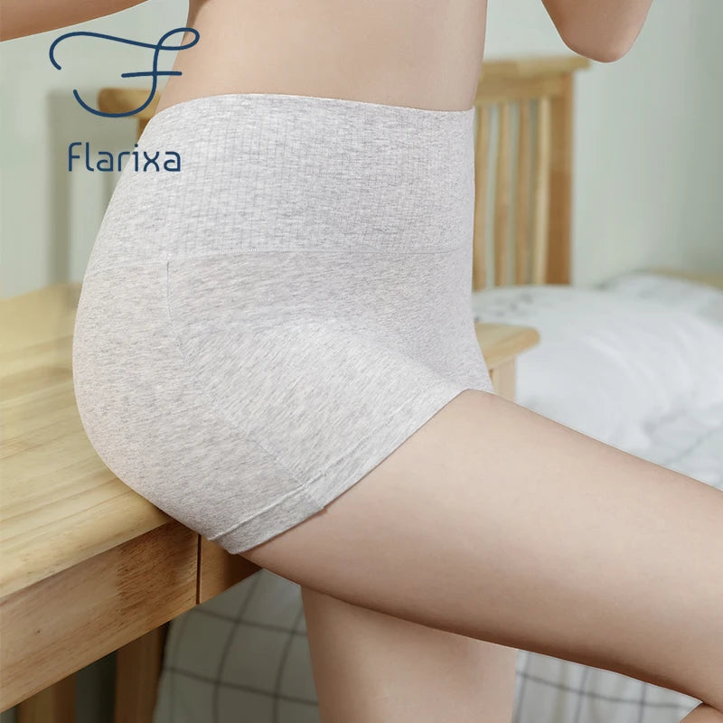 Flarixa 2 IN 1 High Waist Seamless Women Safety Shorts Hips Lift Women's Panties Cotton Boxer Under the Skirt Female Underwear