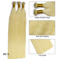 Straight Nano Rings Hair Extension 100% Natural Human Hair Extensions 0.8g/1g/ Strand 50pcs Fusion Hair Extension Ombre Blond