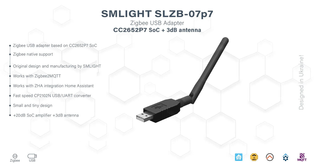 SMLIGHT SLZB-07/07p7/MG24/07p10 Zigbee 3.0 Smallest Thread/Matter USB Adapter Works With Zigbee2MQTT, Home Assistant, ZHA