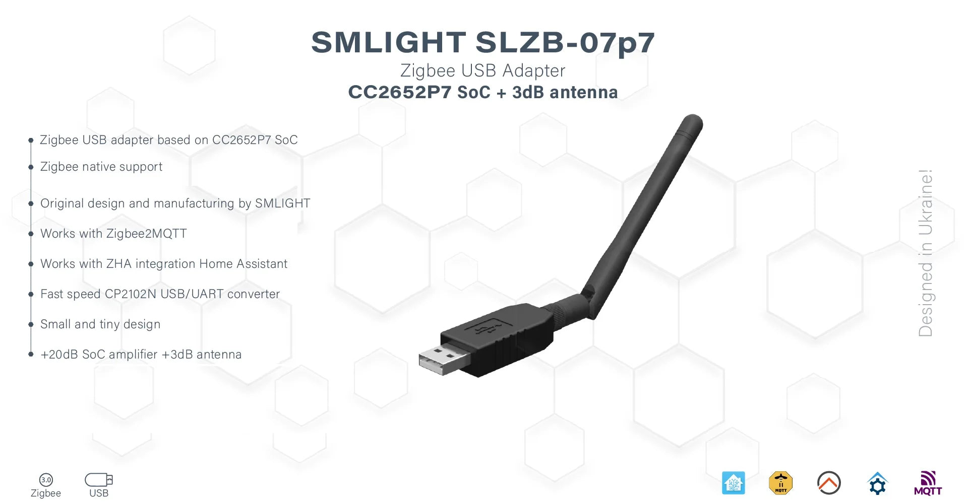 SMLIGHT SLZB-07/07p7/MG24/07p10 Zigbee 3.0 Smallest Thread/Matter USB Adapter Works With Zigbee2MQTT, Home Assistant, ZHA