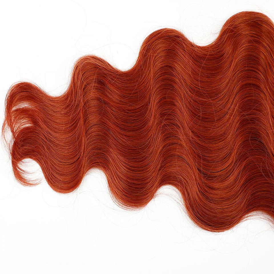 30Inches 200grams Orange Light Brown 12# M888# Body Wave Hair Weave Bundles Blond 27/613 White High Temperature Synthetic Hair