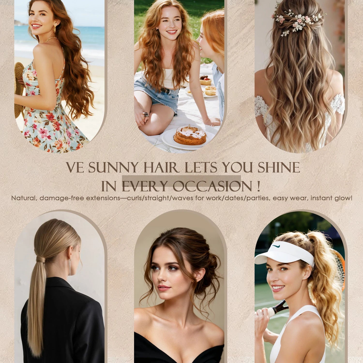 Ve Sunny Hair Seamless Clip in Hair Extensions Human Hair Thinning Hair Extensions Fill Ins Remy Hair Add Thickness 4PCS 85G