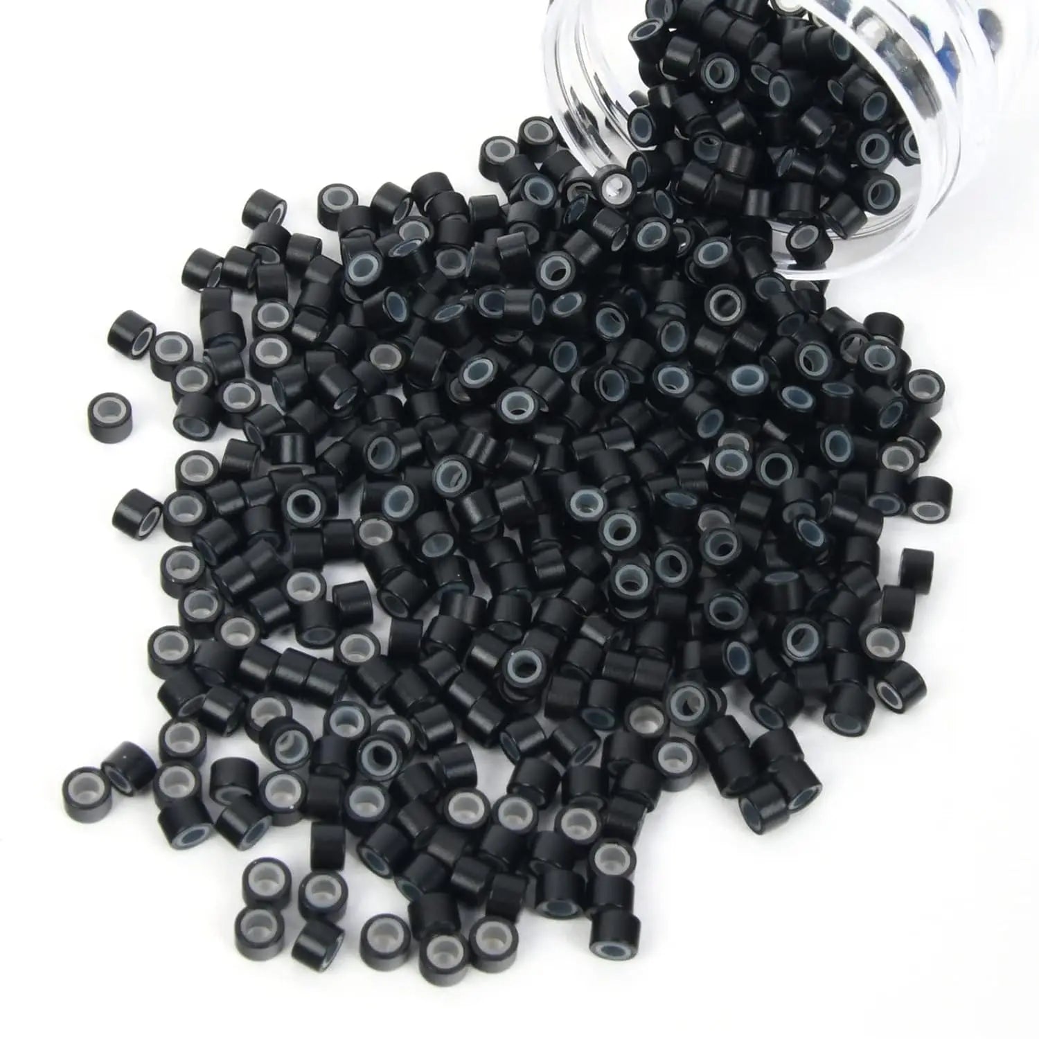 300pcs Woman Hair Decoration The Ring Hair Extensions Tools Micro Link Rings Silicone Link Ring Dreadlock Ring Hair Cuffs Silico