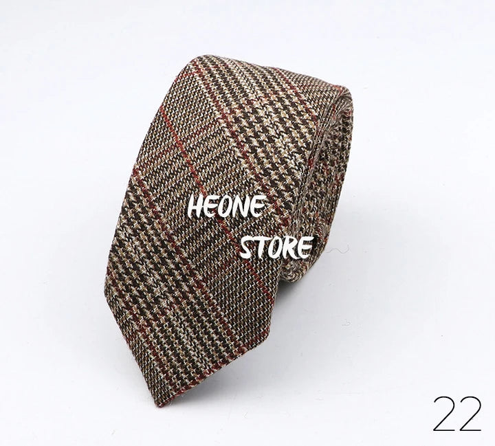 Thick Cashmere Wool Gentleman Solid Color Necktie 7CM Formal Wedding Party Europen Style Red Brown Green Gray Clothing Tie Gift
