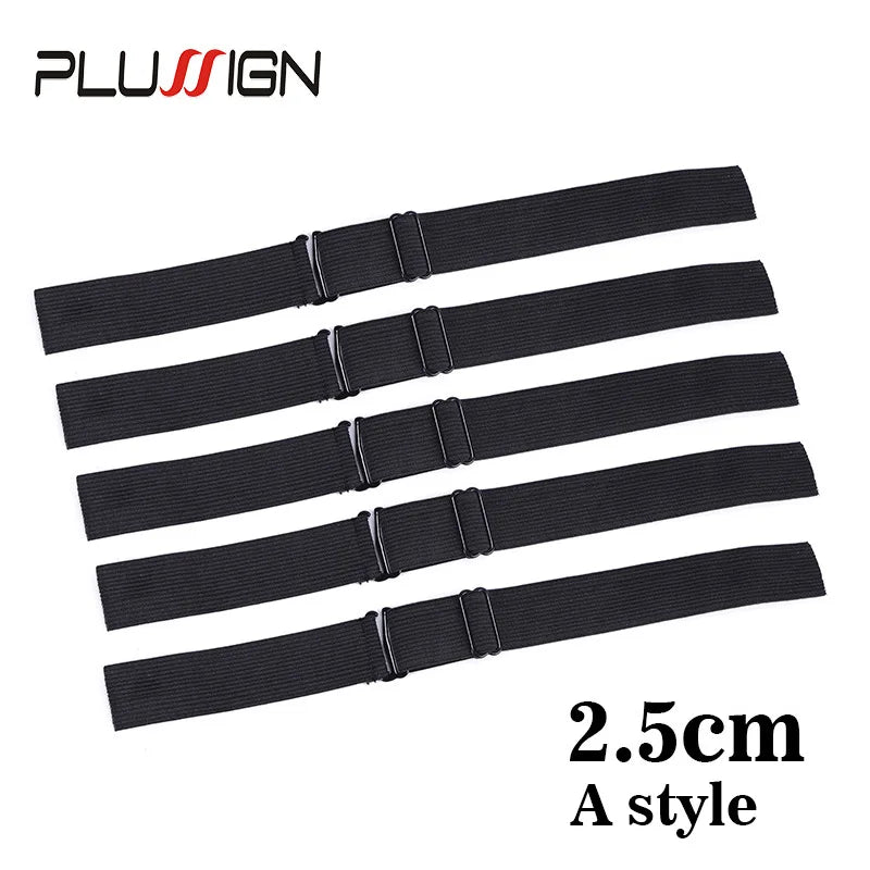 3Pcs 5Pcs Adjustable Elastic Band For Wigs Sewing Black Wig Band 2.5Cm, 3Cm, 3.5Cm Width Wig Accessories Wig Fixed Material