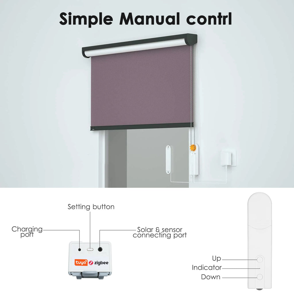 BT/Wifi/ Zigbee Control Smart Blinds Drive Motor Tuya Motorized Chain Roller Control Shade Shutter Drive Motor Replacement