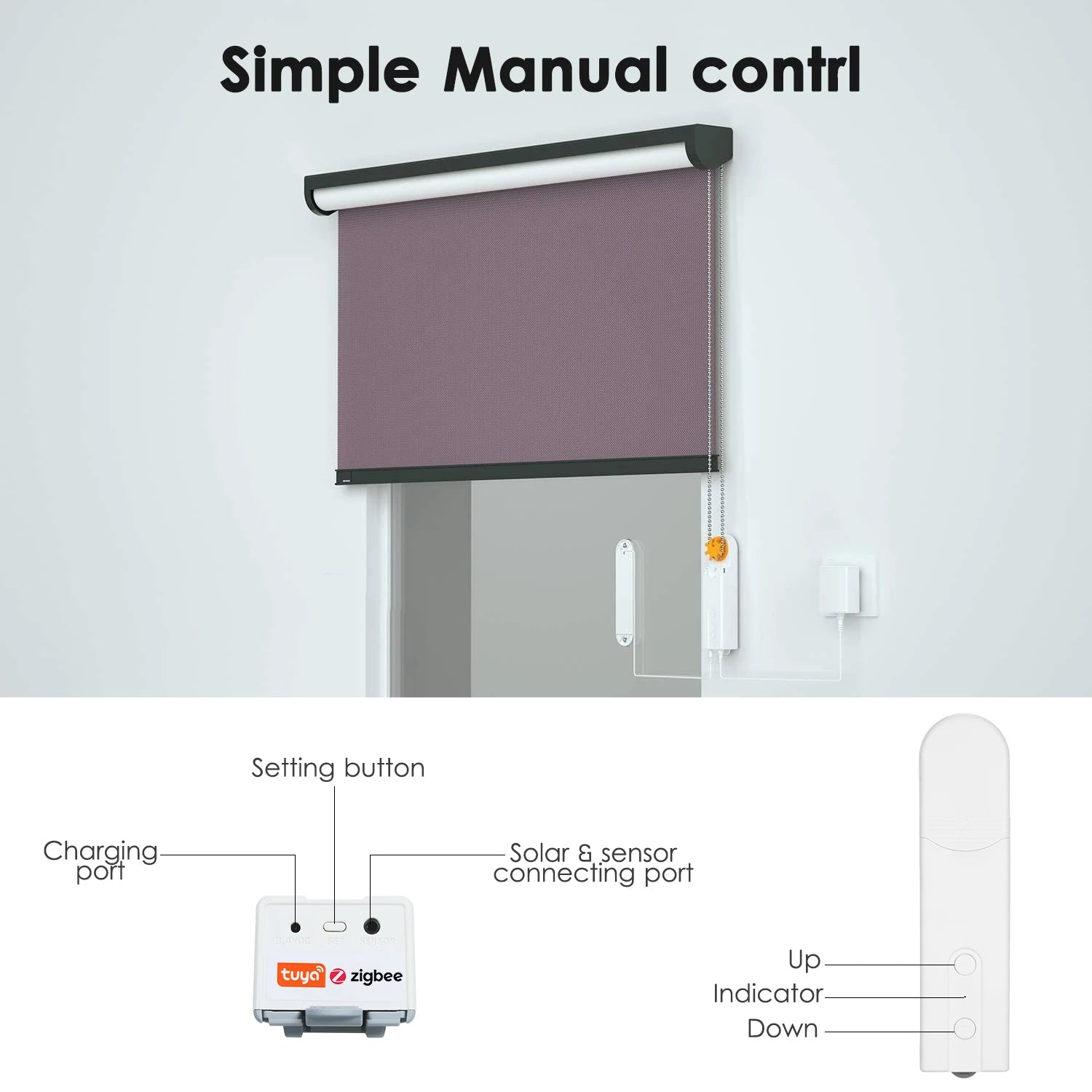 BT/Wifi/ Zigbee Control Smart Blinds Drive Motor Tuya Motorized Chain Roller Control Shade Shutter Drive Motor Replacement