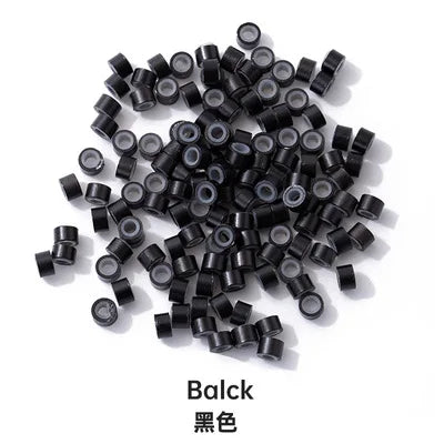 Microring Hair Extensions 500pcs 5mm 2mm Professional Hair Staples Tools Micro Ring Silicone Bead Microlink Feather Optional