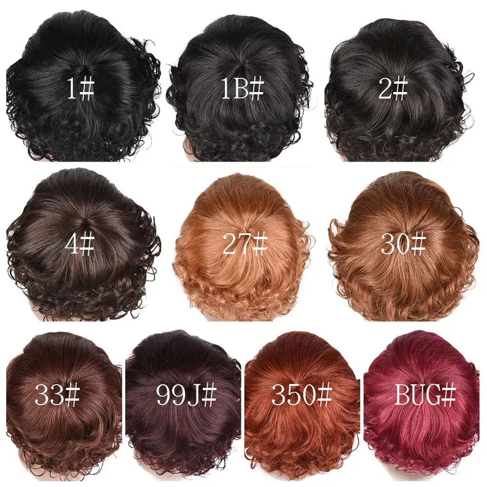 LIDA Curly Human Hair Wigs 100% Human Hair 8'' Malaysian Curly Human Hair Non Remy Women Wigs 150% Density Machine Made Wig