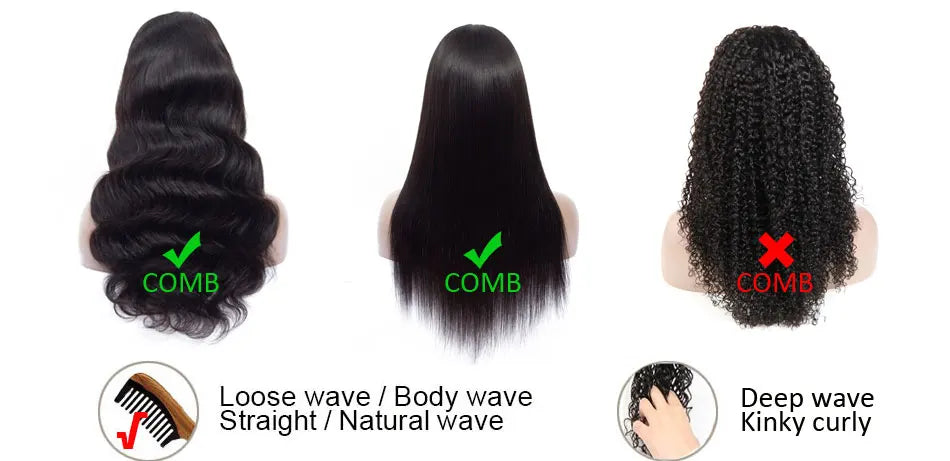 13x6 Lace Front Wigs Human Hair 200 Density Straight HD Lace Front Wigs Pre Plucked Straight Glueless Human Hair