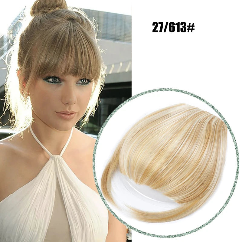 Fake 3D Air Bangs Hair Clip-In Extension Synthetic Fake Fringe Natural False hairpiece For Women Clip In Bangs