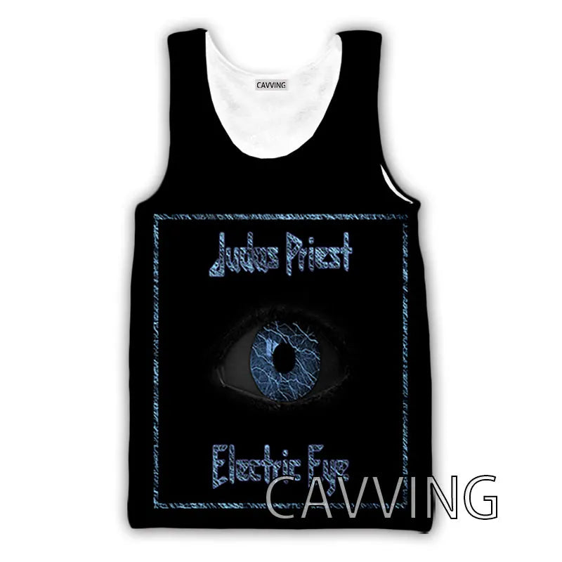 CAVVING 3D Printed  Judas Priest  Rock  Band Tank Tops Harajuku  Vest  Summer Undershirt Shirts Streetwear for Men/women