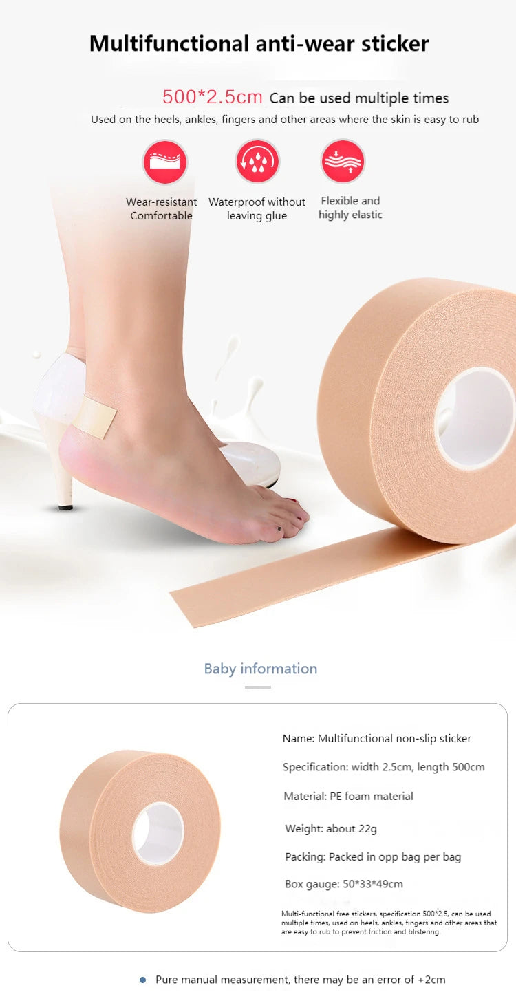 5M Gel Heel Cushion Protector Foot Feet Care Women Shoe Pads Insert Insole Sticker Useful Heel Protector Cushion Tapes