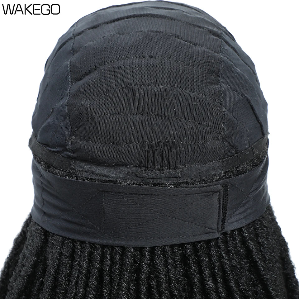 Wakego Long Dreadlocks Wig For Women Goddess Braid Headband Wig Soft Faux Locs Wigs Synthetic Braiding Crochet Twist Hair Wigs