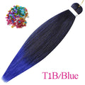 Easy Crochet Braids Ombre Hair Extensions Bundles Yaki Straight EZ Braiding Pre Stretched Synthetic Braid For African Women 6pcs