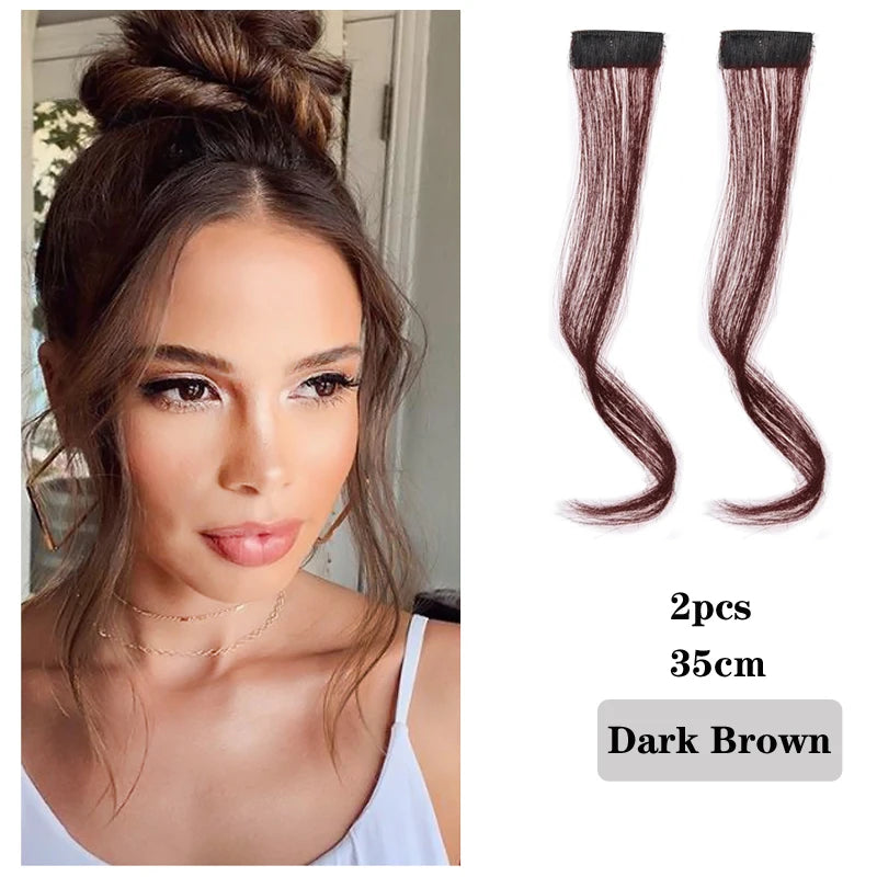 Fake 3D Air Bangs Hair Clip-In Extension Synthetic Fake Fringe Natural False hairpiece For Women Clip In Bangs