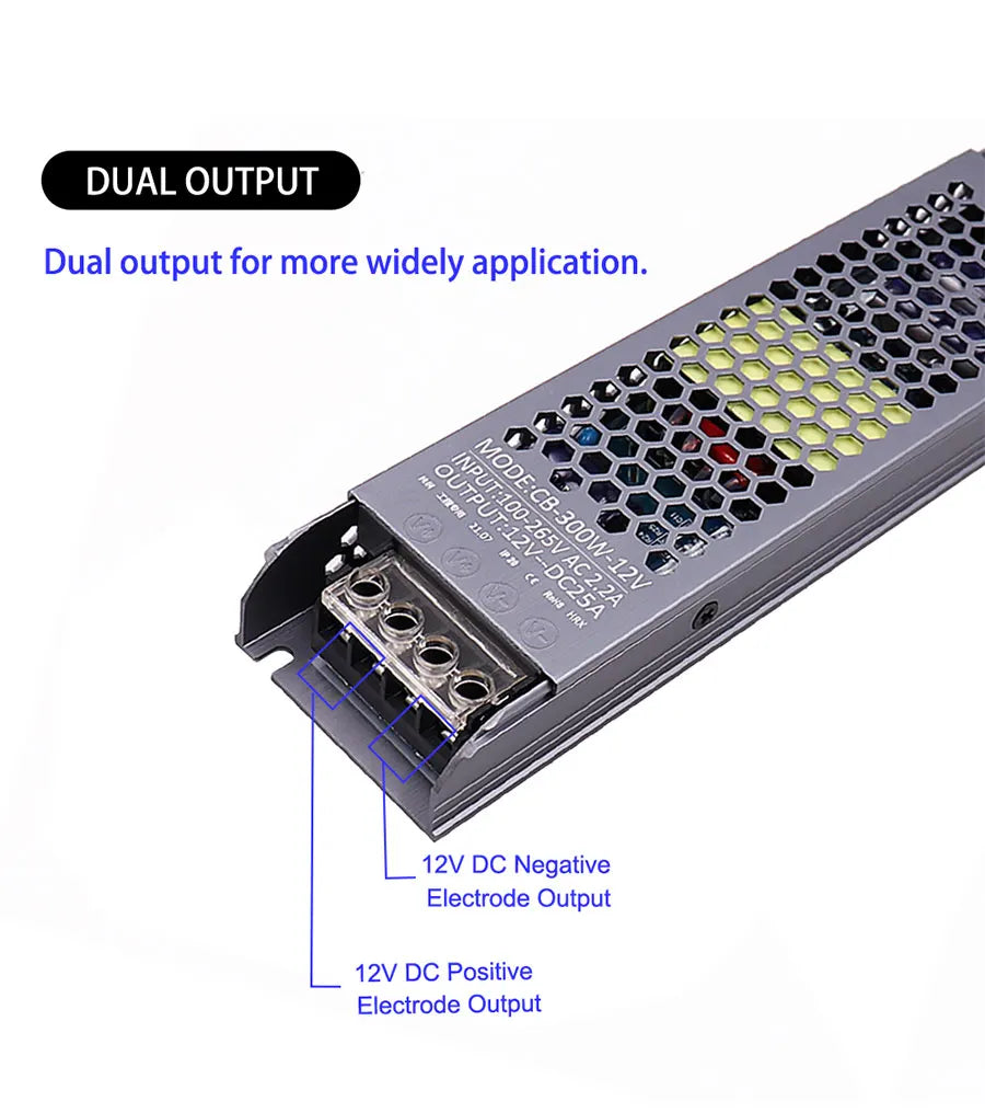 AC/DC 12V 24V Transformer 60W 100W 200W 300W 400W 500W LED Driver Power Supply Super Thin A/D Converter for LED Strip Light Bulb