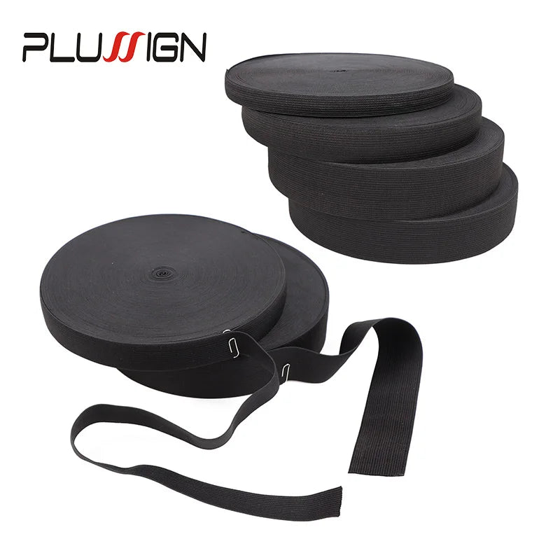 3Pcs 5Pcs Adjustable Elastic Band For Wigs Sewing Black Wig Band 2.5Cm, 3Cm, 3.5Cm Width Wig Accessories Wig Fixed Material