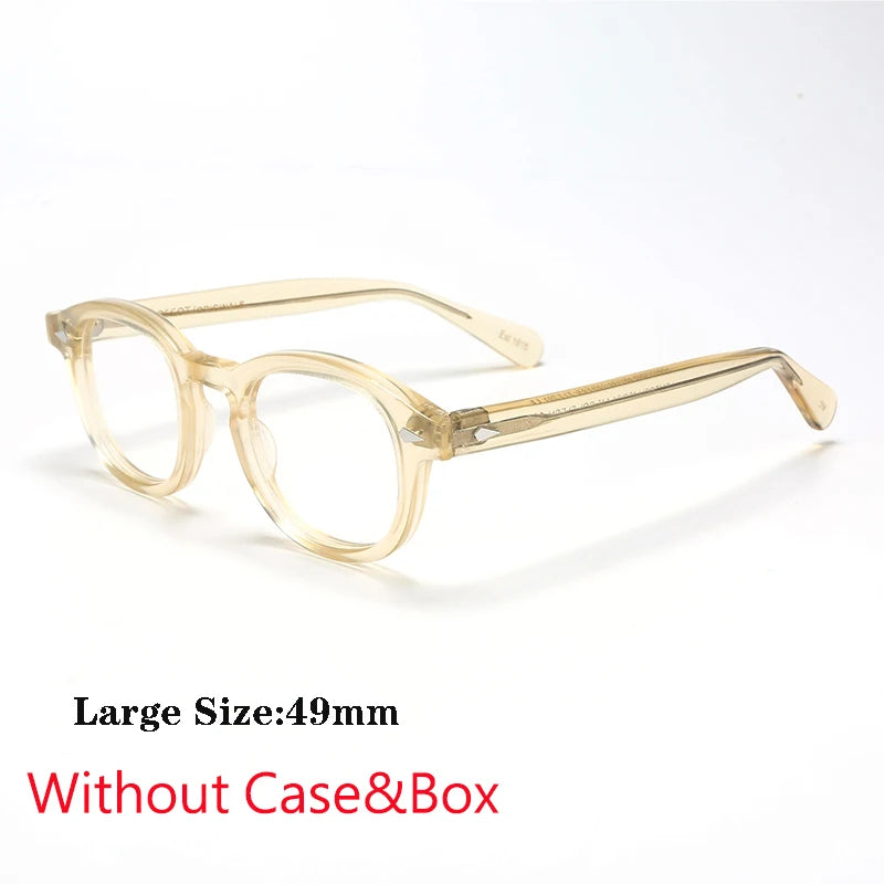 Optical Eyeglasses Frame Men Women Johnny Depp Vintage Glasses Computer Acetate Spectacle Frame For Male Clear Lens