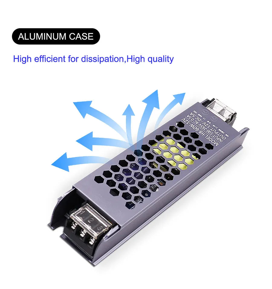 AC/DC 12V 24V Transformer 60W 100W 200W 300W 400W 500W LED Driver Power Supply Super Thin A/D Converter for LED Strip Light Bulb