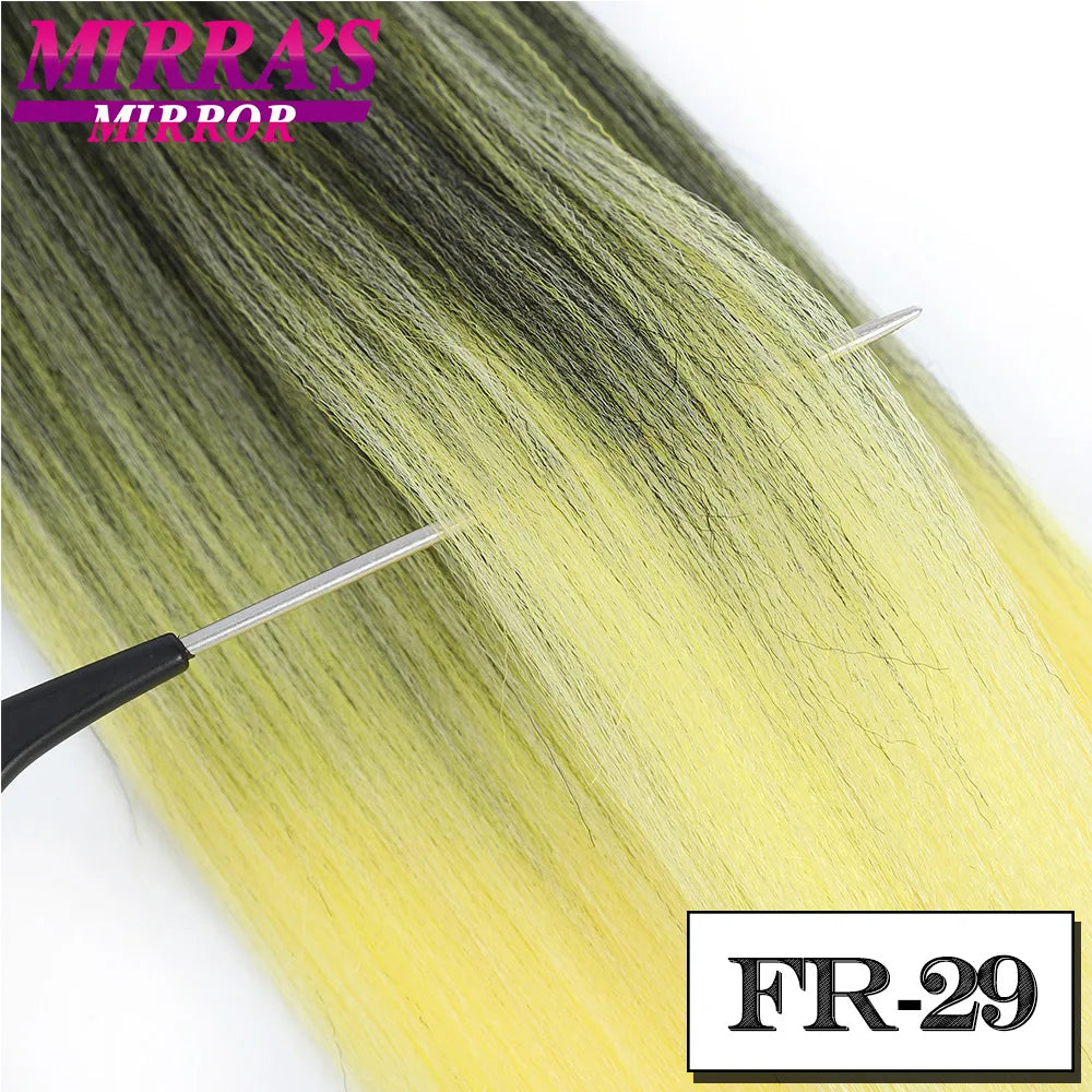 Pre-stretched Braiding Hair 26Inch 90G Synthetic Jumbo Hair Extensions for Crochet Braids DIY Pink Peach Red Yellow Fake Hair