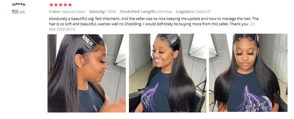 13x6 Lace Front Wigs Human Hair 200 Density Straight HD Lace Front Wigs Pre Plucked Straight Glueless Human Hair