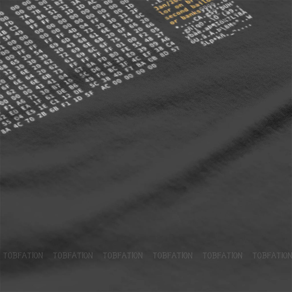 Genesis Block Bitcoin Cryptocurrency Meme T Shirt Vintage Grunge Oversized O-Neck TShirt Big sales Harajuku Men's Clothing