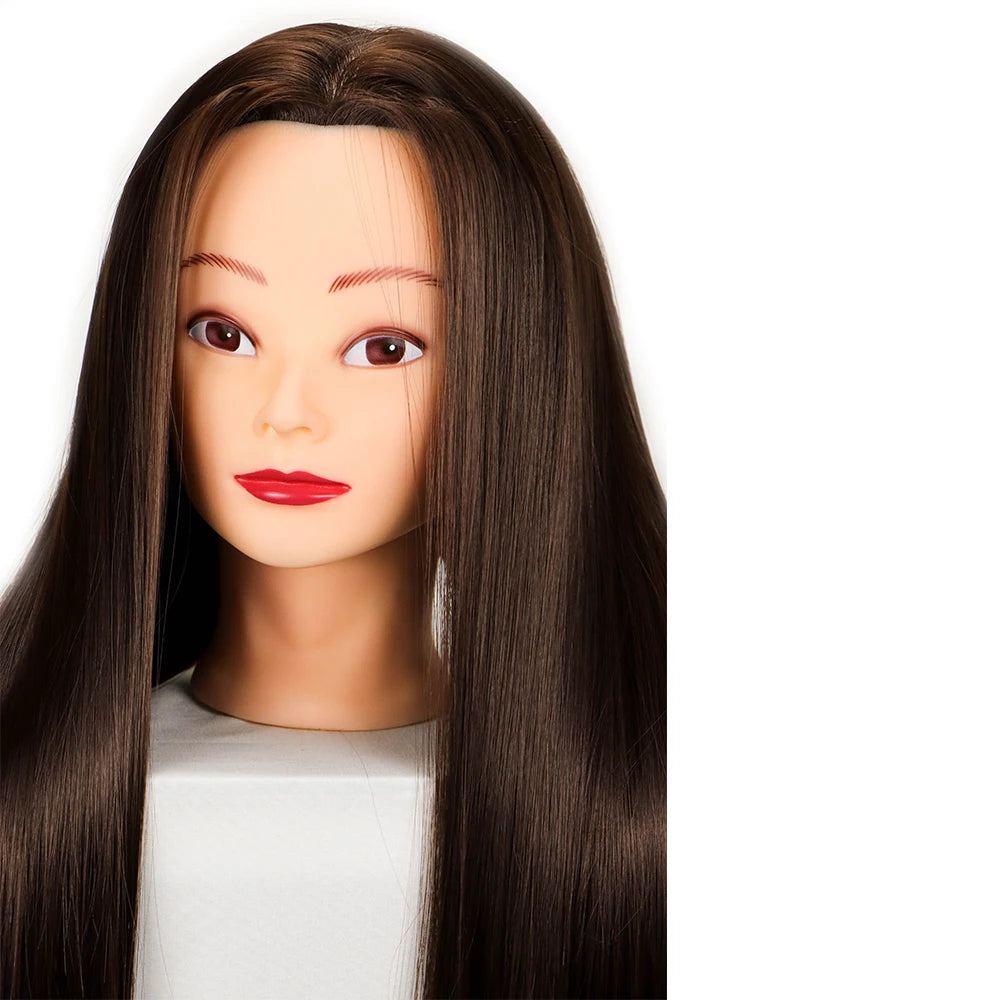 Head Dolls For Hairdressers 65cm Hair Synthetic Mannequin Head Hairstyles Female Mannequin Hairdressing Styling Training Head