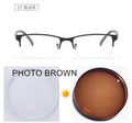 Myopia Prescription Glasses -0.5 TO -10 Men Women Business Half Frame Anti Blue Ray Photochromic Shortsighted Spectacles F518