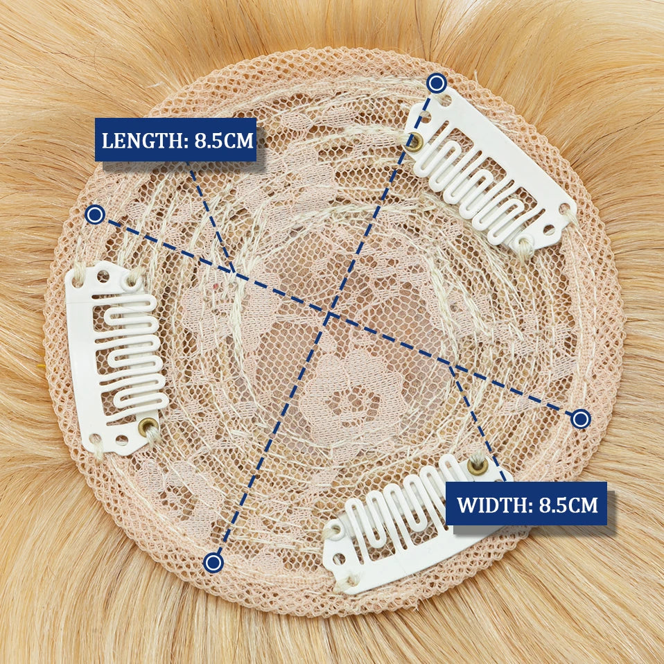 Rich Choices Women Topper 8.5x8.5cm Hair Toppers Natural Hair Clip In Wigs 100% Human Hair For Women Hairpiece