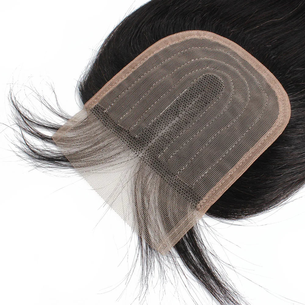 Straight 4x4 T Lace Closure Natural Black Brown Honey Blonde Indian Remy Human Hair Middle Part 10-20 inch Bobbi Collection