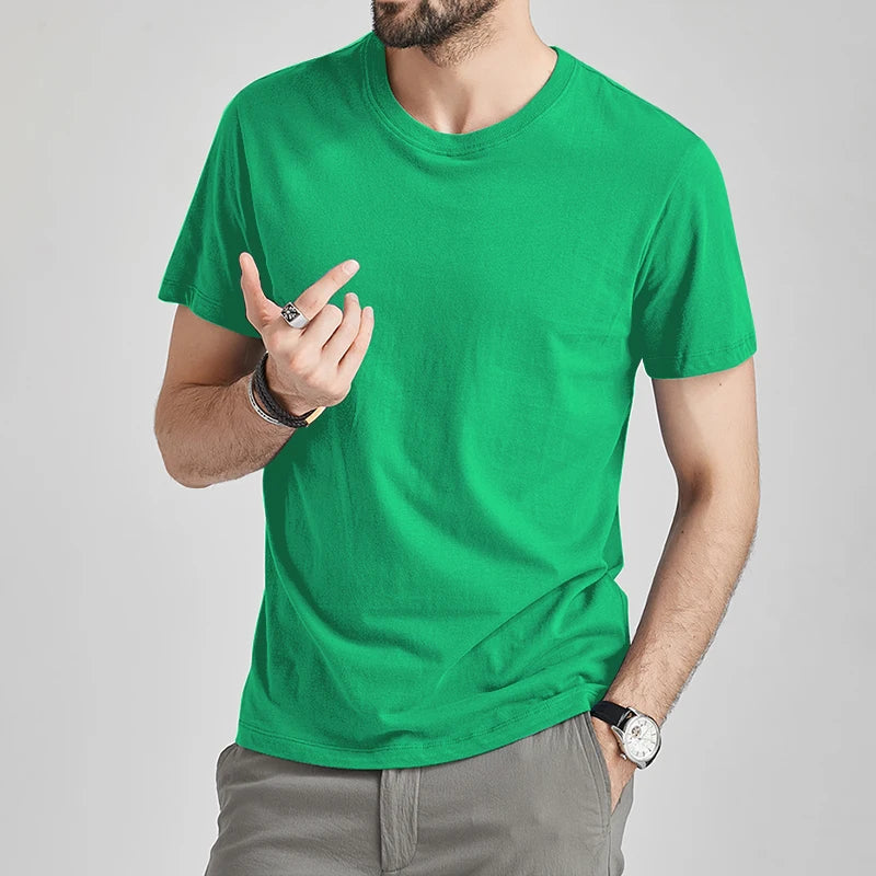 Hot Sale T-Shirts Male Tshirts Men Summer Tee Shirt Women Plain Solid Cotton Blue Short Top Tees Female Lady Girl Boy Brand Tee