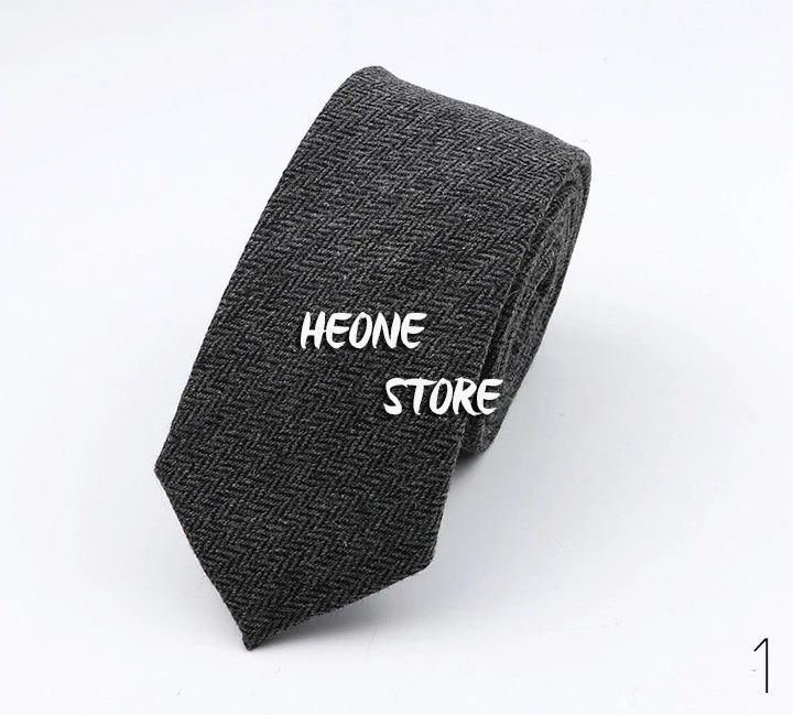 Thick Cashmere Wool Gentleman Solid Color Necktie 7CM Formal Wedding Party Europen Style Red Brown Green Gray Clothing Tie Gift