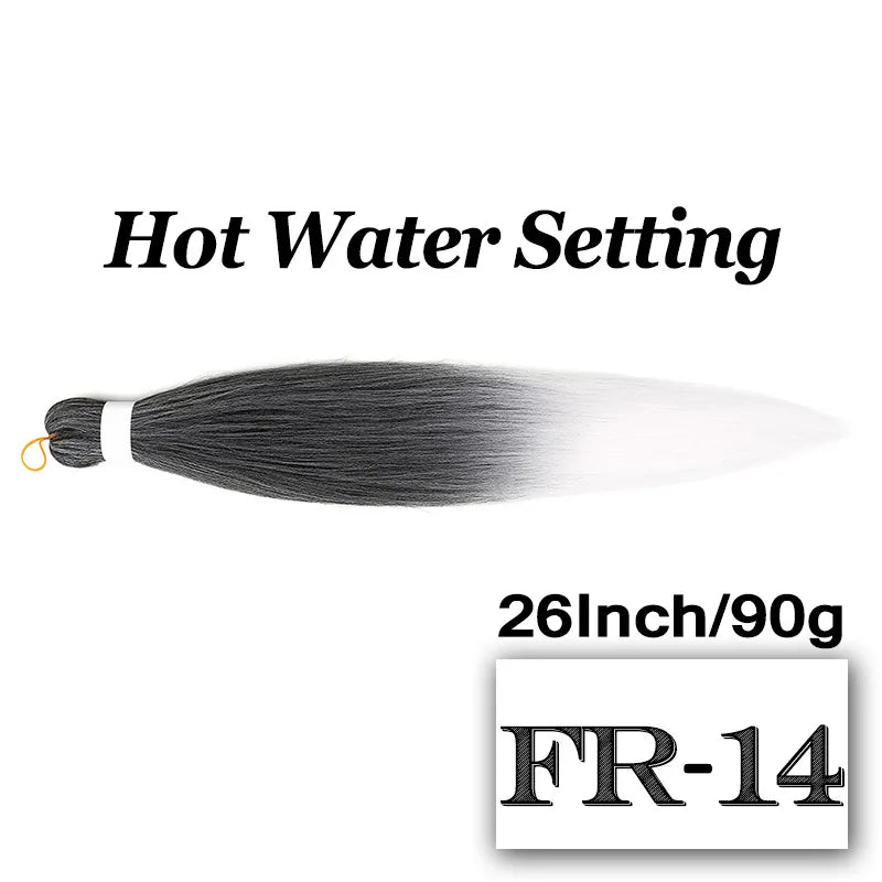 Pre-stretched Braiding Hair 26Inch 90G Synthetic Jumbo Hair Extensions for Crochet Braids DIY Pink Peach Red Yellow Fake Hair