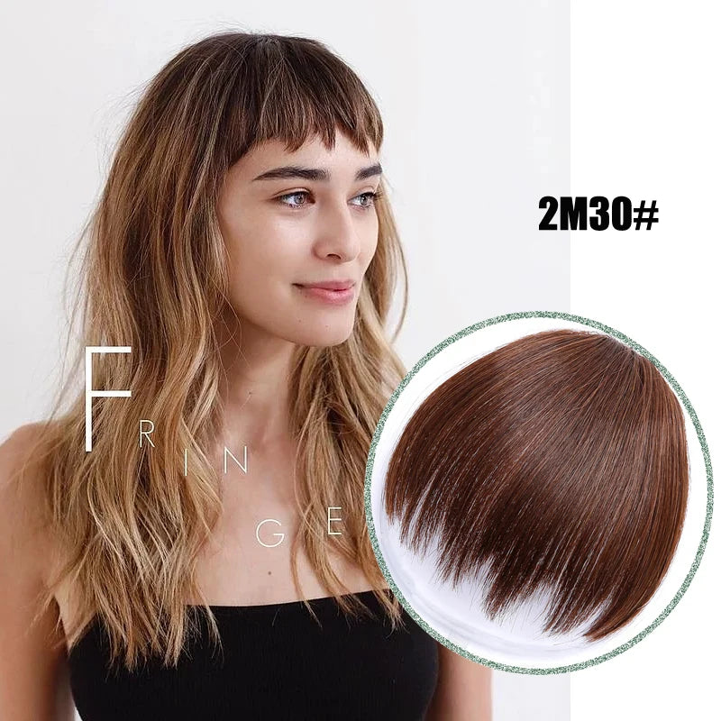 Fake 3D Air Bangs Hair Clip-In Extension Synthetic Fake Fringe Natural False hairpiece For Women Clip In Bangs