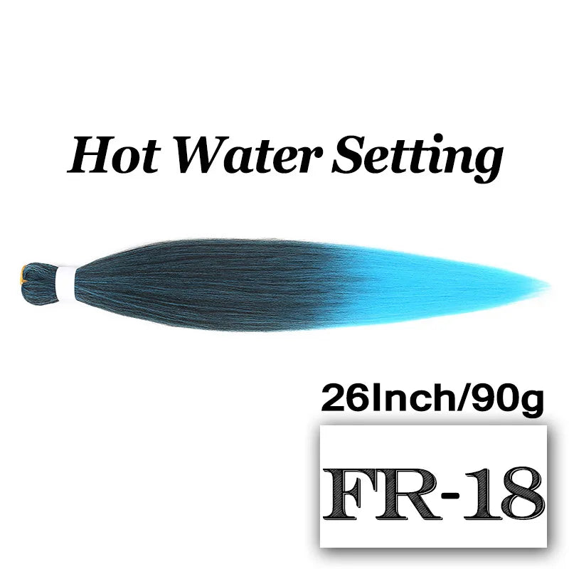 Pre-stretched Braiding Hair 26Inch 90G Synthetic Jumbo Hair Extensions for Crochet Braids DIY Pink Peach Red Yellow Fake Hair