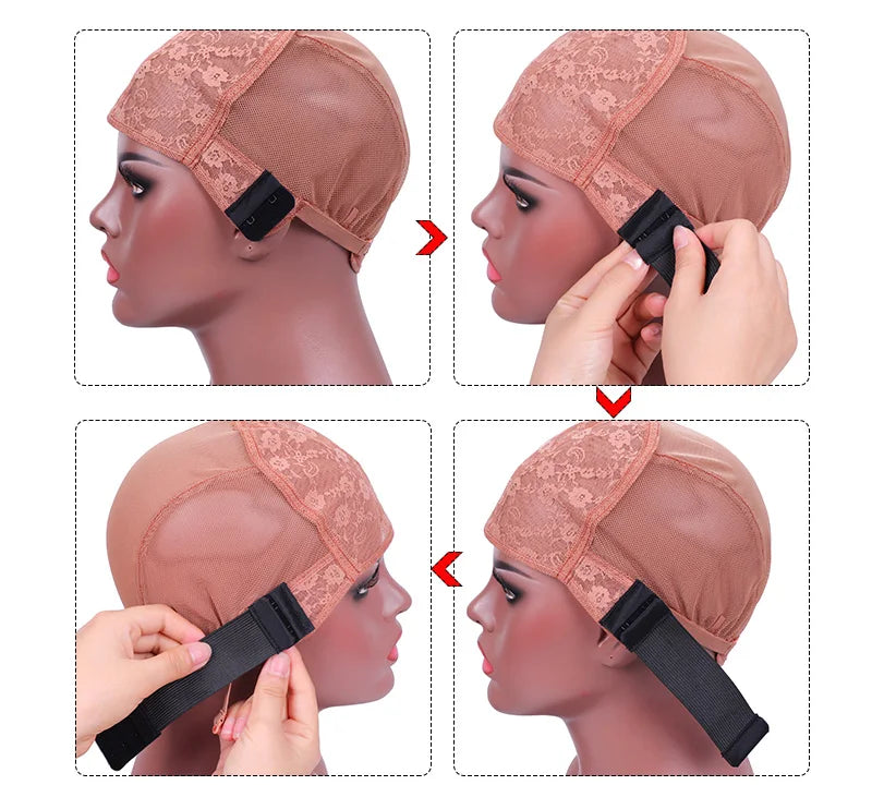 3Pcs 5Pcs Adjustable Elastic Band For Wigs Sewing Black Wig Band 2.5Cm, 3Cm, 3.5Cm Width Wig Accessories Wig Fixed Material