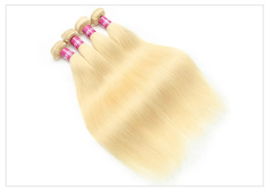 Raw Indian Hair 613 Bundles Straight Human Hair Bundles 1 3 4 Bundles Deal 40 Inch Honey Blonde Bundle Hair Extensions for Women