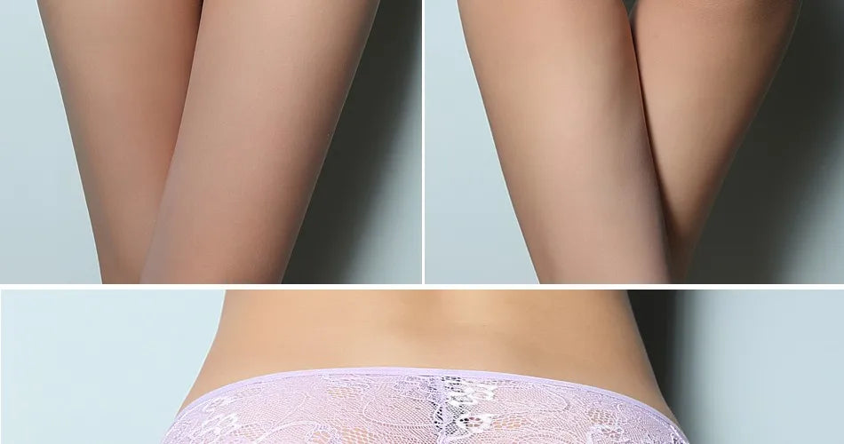 1 PC Women Sexy Knickers Bikini Hollow Flower Lace Thongs Lingerie V-string Panty Underwear Female