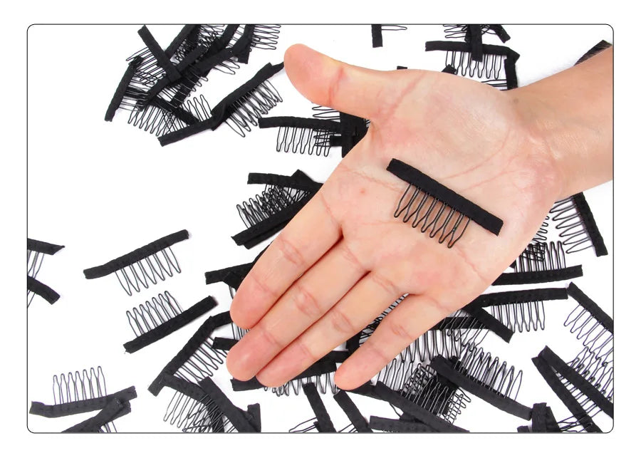 Alileader Wig Combs Lace Wig Clips Hair Clip Comb  Hair Weave Clips Comb For Hair Extensions For Wigs Popular Wig Making Tools