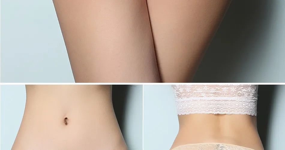 1 PC Women Sexy Knickers Bikini Hollow Flower Lace Thongs Lingerie V-string Panty Underwear Female